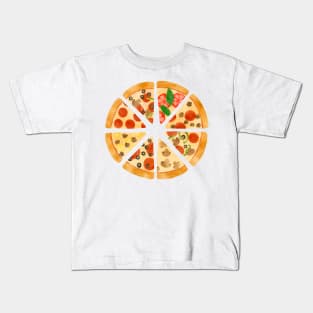 watercolor pizza slices Kids T-Shirt